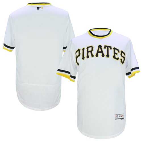 Pittsburgh Pirates Blank White Flexbase Authentic Collection Cooperstown Stitched Baseball Jersey
