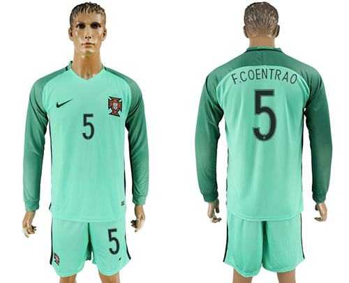 Portugal #5 F.Coentrao Away Long Sleeves Soccer Country Jersey