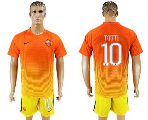 Roma #10 Totti Sec Away Soccer Club Jersey