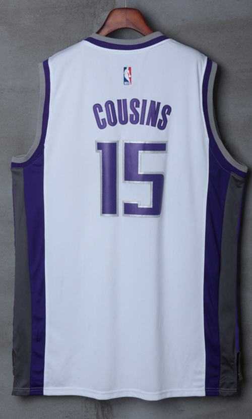 Sacramento Kings #15 DeMarcus Cousins White New Stitched NBA Jersey