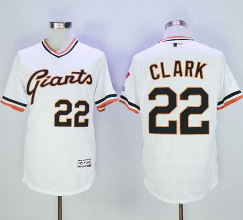 San Francisco Giants #22 Will Clark White Flexbase Authentic Collection Cooperstown Stitched Baseball Jersey
