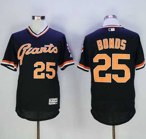 San Francisco Giants #25 Barry Bonds Black Flexbase Authentic Collection Cooperstown Stitched Baseball jerseys