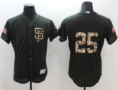 San Francisco Giants #25 Barry Bonds Green Flexbase Authentic Collection Salute to Service Stitched Baseball Jersey