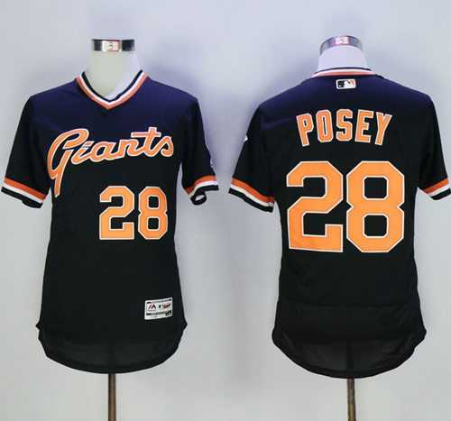 San Francisco Giants #28 Buster Posey Black Flexbase Authentic Collection Cooperstown Stitched Baseball jerseys San Francisco Giants #28 Buster Posey Black Flexbase Authentic Collection Cooperstown Stitched Baseball jerseys