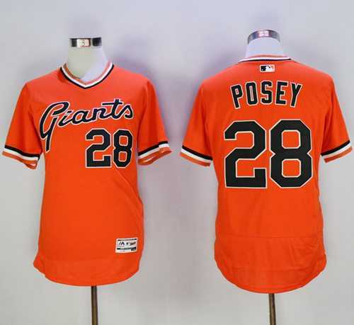 San Francisco Giants #28 Buster Posey Orange Flexbase Authentic Collection Cooperstown Stitched Baseball jerseys San Francisco Giants #28 Buster Posey Orange Flexbase Authentic Collection Cooperstown Stitched Baseball jerseys