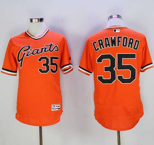San Francisco Giants #35 Brandon Crawford Orange Flexbase Authentic Collection Cooperstown Stitched Baseball jerseys San Francisco Giants #35 Brandon Crawford Orange Flexbase Authentic Collection Cooperstown Stitched Baseball jerseys