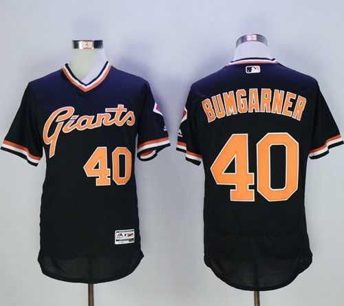 San Francisco Giants #40 Madison Bumgarner Black Flexbase Authentic Collection Cooperstown Stitched Baseball Jersey