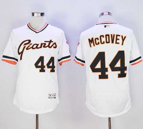 San Francisco Giants #44 Willie McCovey White Flexbase Authentic Collection Cooperstown Stitched Baseball Jersey