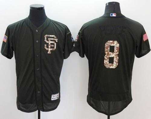 San Francisco Giants #8 Hunter Pence Green Flexbase Authentic Collection Salute to Service Stitched Baseball jerseys