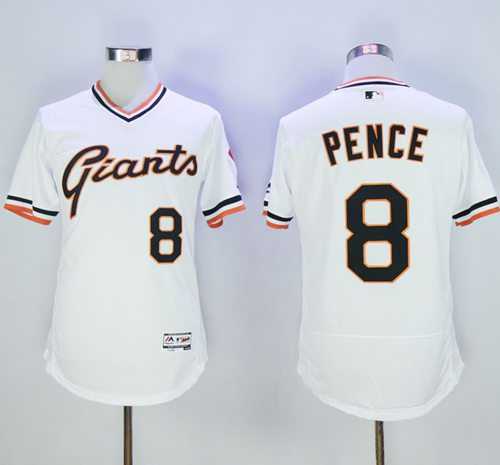 San Francisco Giants #8 Hunter Pence White Flexbase Authentic Collection Cooperstown Stitched Baseball Jersey