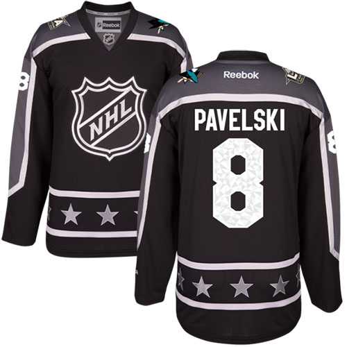San Jose Sharks #8 Joe Pavelski Black 2017 All-Star Pacific Division Stitched NHL Jersey