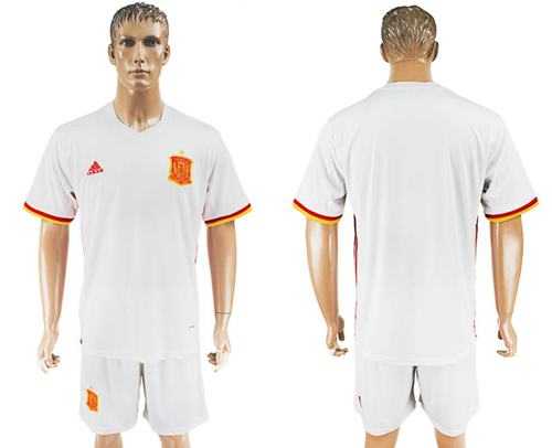 Spain Blank Away Soccer Country Jersey