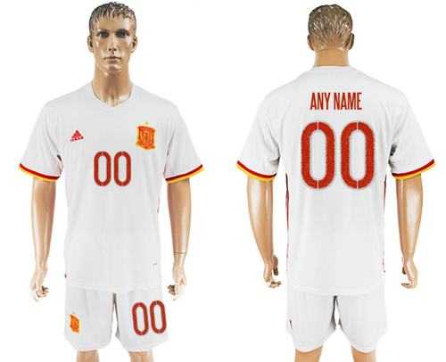 Spain Personalized Away Soccer Country Jersey