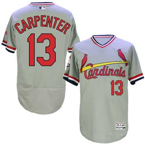 St.Louis Cardinals #13 Matt Carpenter Grey Flexbase Authentic Collection Cooperstown Stitched Baseball Jersey St.Louis Cardinals #13 Matt Carpenter Grey Flexbase Authentic Collection Cooperstown Stitched Baseball Jersey