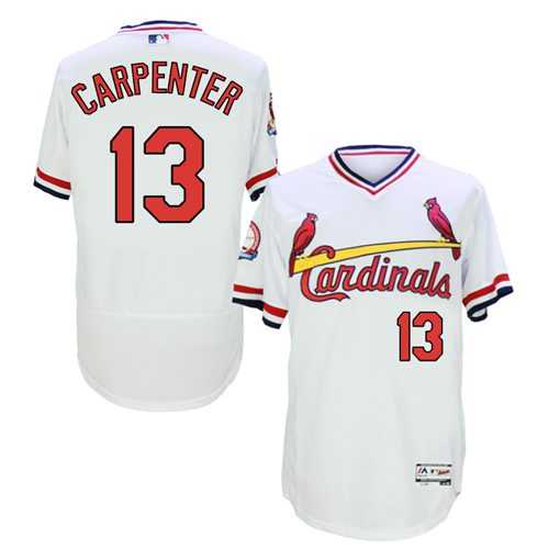 St.Louis Cardinals #13 Matt Carpenter White Flexbase Authentic Collection Cooperstown Stitched Baseball Jersey