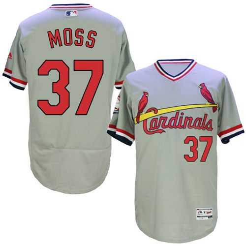St.Louis Cardinals #37 Brandon Moss Grey Flexbase Authentic Collection Cooperstown Stitched Baseball Jersey