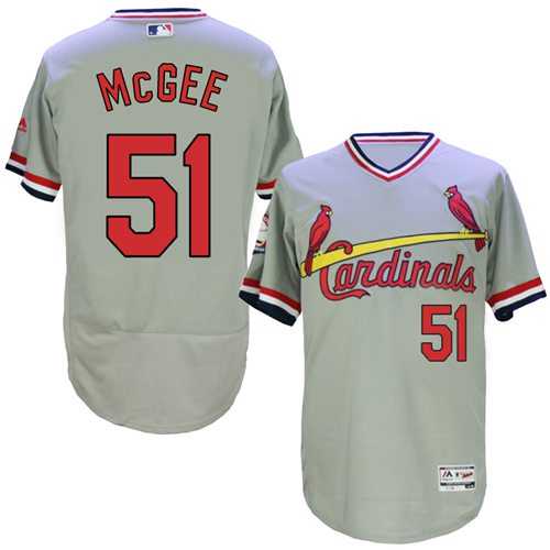 St.Louis Cardinals #51 Willie McGee Grey Flexbase Authentic Collection Cooperstown Stitched Baseball Jersey St.Louis Cardinals #51 Willie McGee Grey Flexbase Authentic Collection Cooperstown Stitched Baseball Jersey