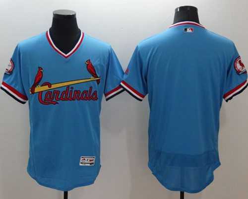 St.Louis Cardinals Blank Light Blue Flexbase Authentic Collection Cooperstown Stitched Baseball Jersey