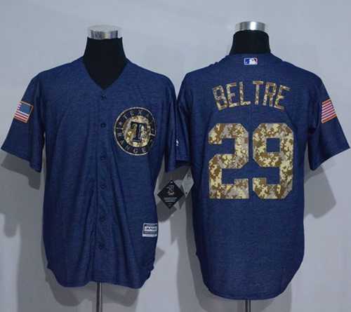 Texas Rangers #29 Adrian Beltre Denim Blue Salute to Service Stitched Baseball Jersey