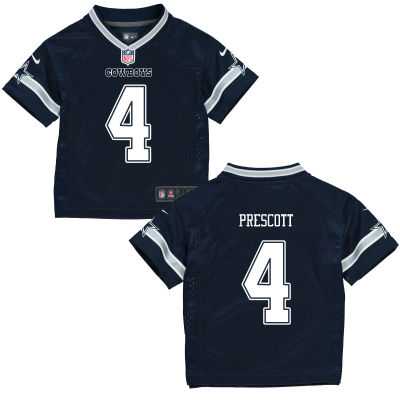 Toddler Nike Dallas Cowboys #4 Dak Prescott Navy Blue Team Color Stitched NFL Game Jersey