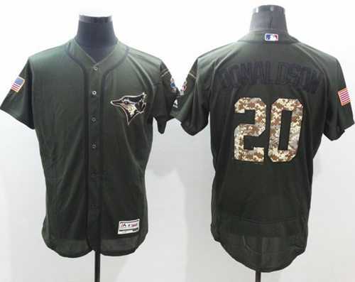 Toronto Blue Jays #20 Josh Donaldson Green Flexbase Authentic Collection Salute to Service Stitched Baseball Jersey