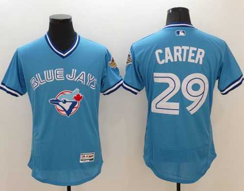 Toronto Blue Jays #29 Joe Carter Light Blue Flexbase Authentic Collection Cooperstown Stitched Baseball Jersey