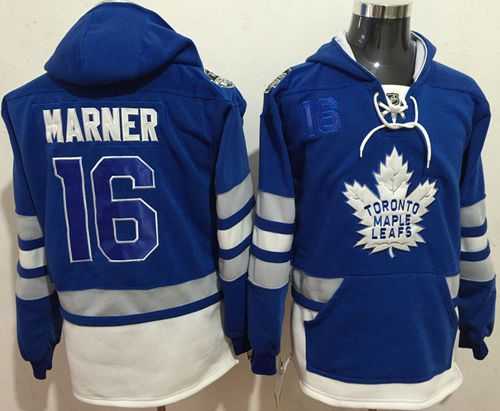 Toronto Maple Leafs #16 Mitchell Marner Blue Name & Number Pullover NHL Hoodie
