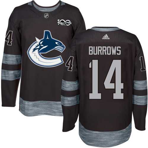 Vancouver Canucks #14 Alex Burrows Black 1917-2017 100th Anniversary Stitched NHL Jersey