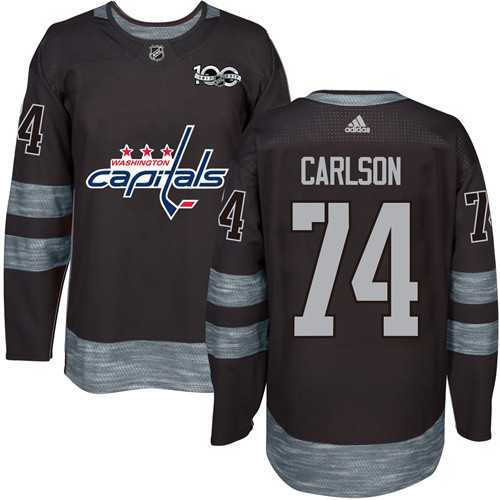 Washington Capitals #74 John Carlson Black 1917-2017 100th Anniversary Stitched NHL Jersey