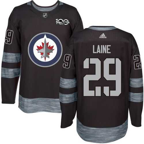 Winnipeg Jets #29 Patrik Laine Black 1917-2017 100th Anniversary Stitched NHL Jersey