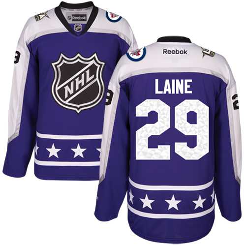 Winnipeg Jets #29 Patrik Laine Purple 2017 All-Star Central Division Stitched NHL Jersey