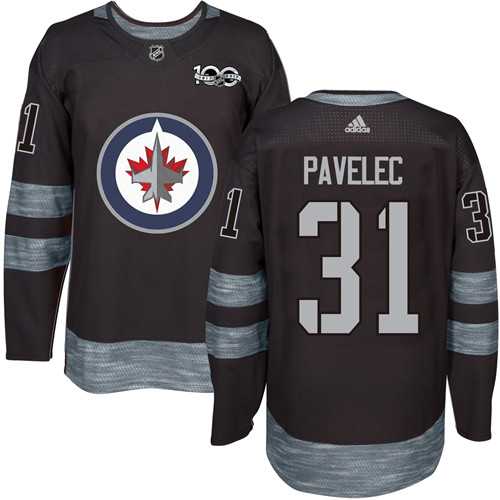 Winnipeg Jets #31 Ondrej Pavelec Black 1917-2017 100th Anniversary Stitched NHL Jersey