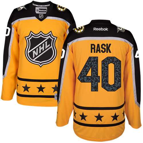 Women's Boston Bruins #40 Tuukka Rask Yellow 2017 All-Star Atlantic Division Stitched NHL Jersey