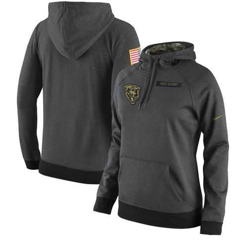 Women's Chicago Bears Anthracite Salute to Service Player Performance Hoodie
