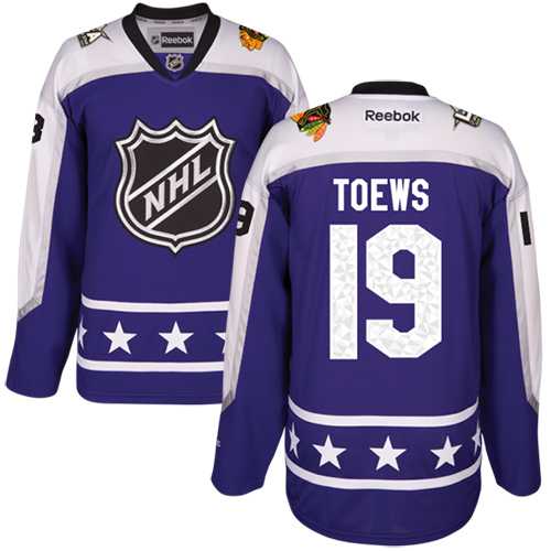 Women's Chicago Blackhawks #19 Jonathan Toews Purple 2017 All-Star Central Division Stitched NHL Jersey