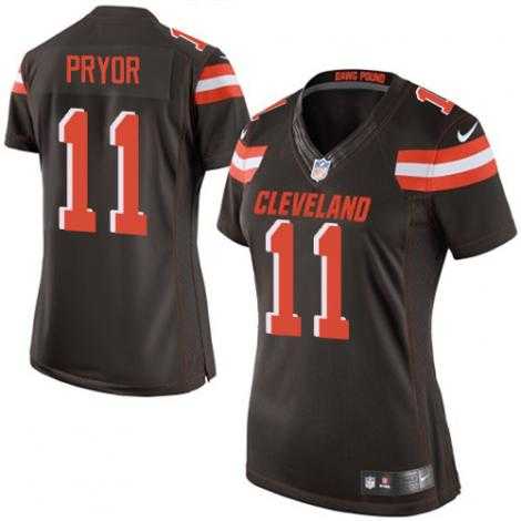 Women's Cleveland Browns #11 Terrelle Pryor Brown Team Color Stitched NFL Nike Limited Jersey