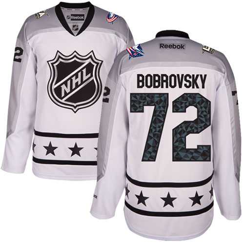 Women's Columbus Blue Jackets #72 Sergei Bobrovsky White 2017 All-Star Metropolitan Division Stitched NHL Jersey