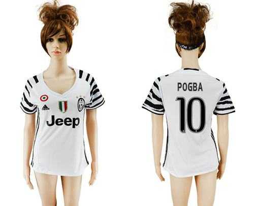 Women's Juventus #10 Pogba Sec Away Soccer Club Jersey