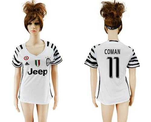Women's Juventus #11 Coman Sec Away Soccer Club Jersey