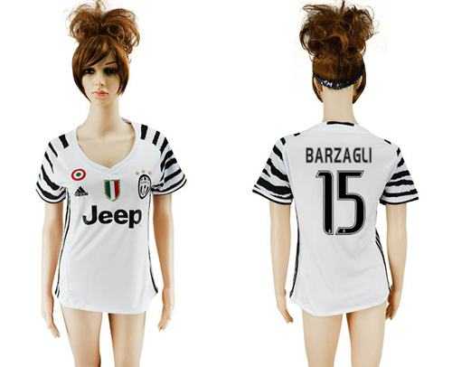 Women's Juventus #15 Barzagli Sec Away Soccer Club Jersey