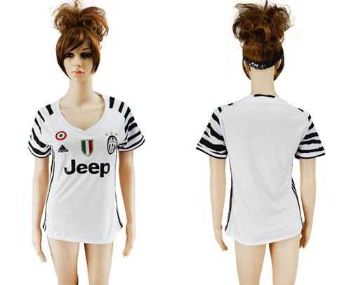 Women's Juventus Blank Sec Away Soccer Club Jersey