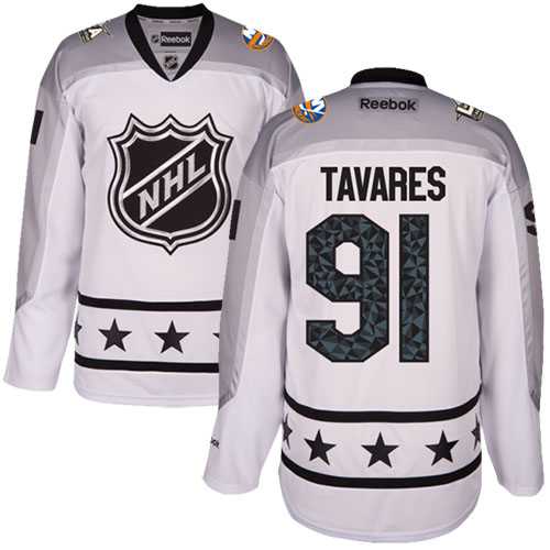 Women's New York Islanders #91 John Tavares White 2017 All-Star Metropolitan Division Stitched NHL Jersey