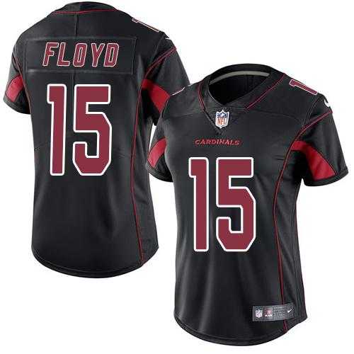 Women's Nike Arizona Cardinals #15 Michael Floyd Black Stitched NFL Limited Rush Jersey