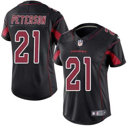 Women's Nike Arizona Cardinals #21 Patrick Peterson Black Stitched NFL Limited Rush Jersey
