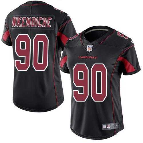 Women's Nike Arizona Cardinals #90 Robert Nkemdiche Black Stitched NFL Limited Rush Jersey