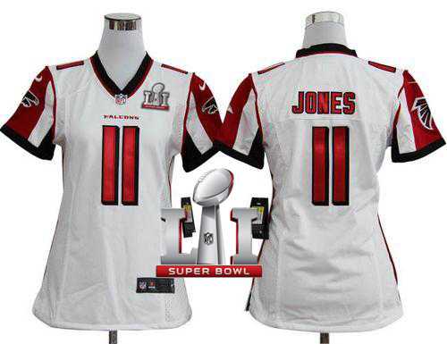 Women's Nike Atlanta Falcons #11 Julio Jones White Super Bowl LI 51 Stitched NFL Elite Jersey