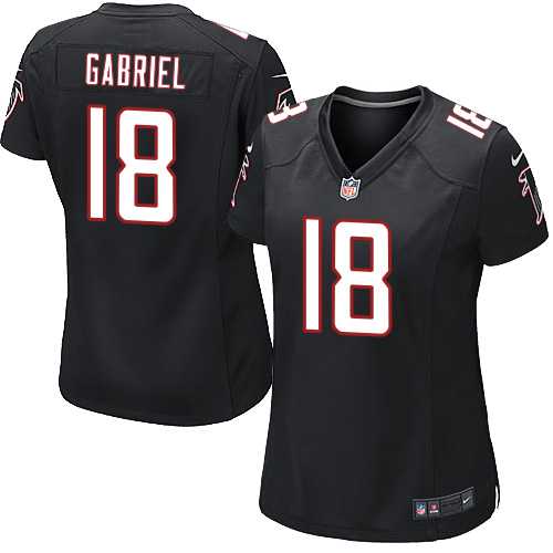 Women's Nike Atlanta Falcons #18 Taylor Gabriel Black Alternate Stitched NFL Elite Jersey
