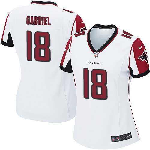 Women's Nike Atlanta Falcons #18 Taylor Gabriel White Stitched NFL Elite Jersey