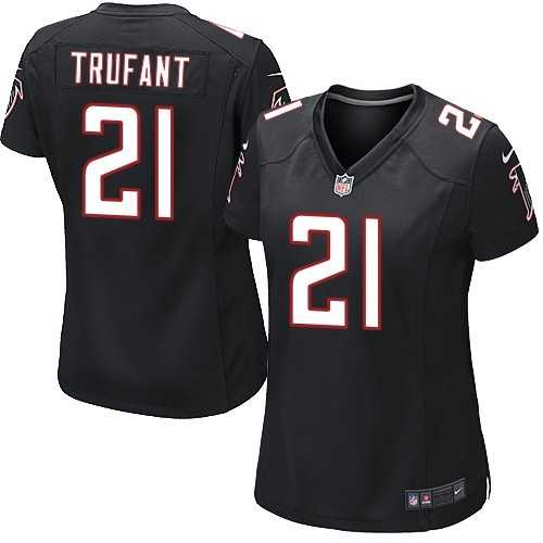 Women's Nike Atlanta Falcons #21 Desmond Trufant Black Alternate Stitched NFL Elite Jersey