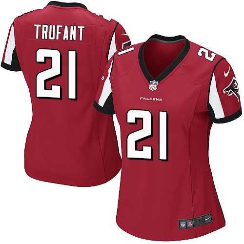 Women's Nike Atlanta Falcons #21 Desmond Trufant Red Team Color Stitched NFL Elite Jersey